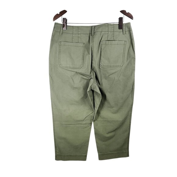 Talbots Petite 14P Green Capri Pants With Pockets & Zipper Closure For Women - Picture 2 of 9